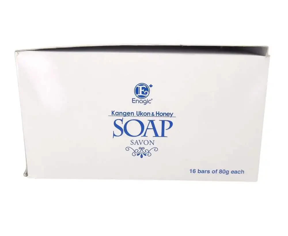 Enagic Kangen Ukon Honey Soap Box of 16 Bars Yellow Japanese Skincare $240